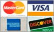 MasterCard, VISA, American Express, Discover
